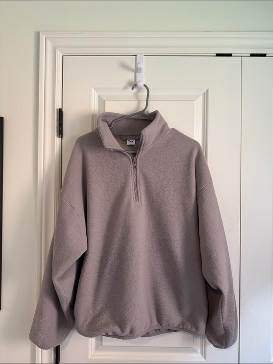 TNA Sweaters - Aritzia TNA Sno Polar 1/2 Zip Fleece Sweater - Dusty Purple/Taupe